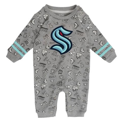 Infant Heather Gray Seattle Kraken Gifted Player Long Sleeve Jumper