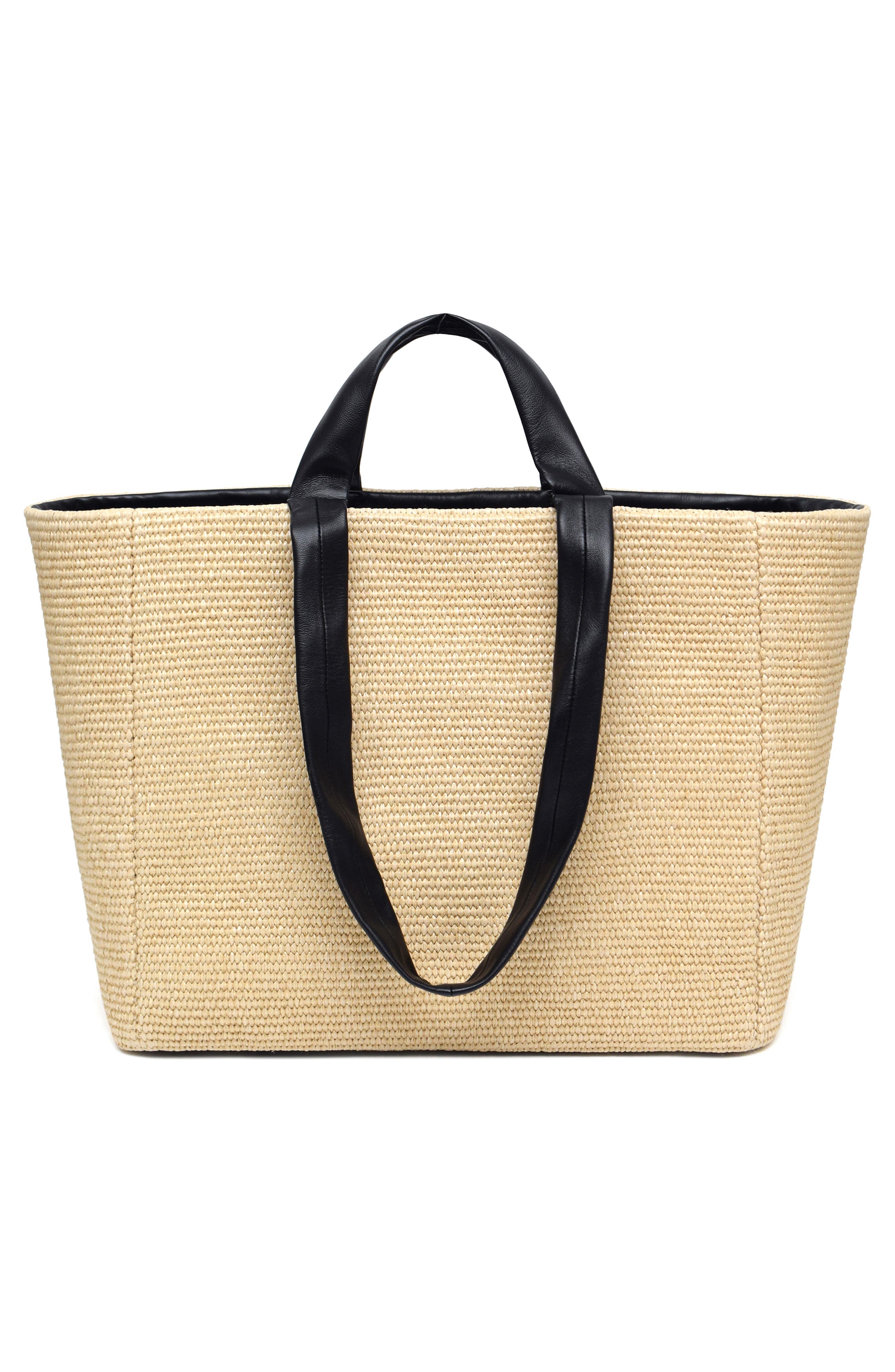 Thacker Gill Woven Straw Tote, Alternate, color, Natural / Black