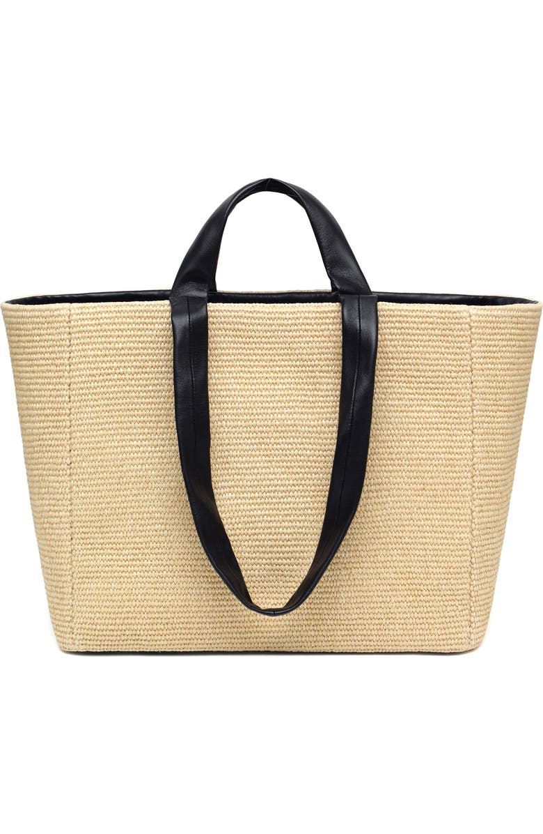 Thacker Gill Woven Straw Tote, Alternate, color, Natural / Black