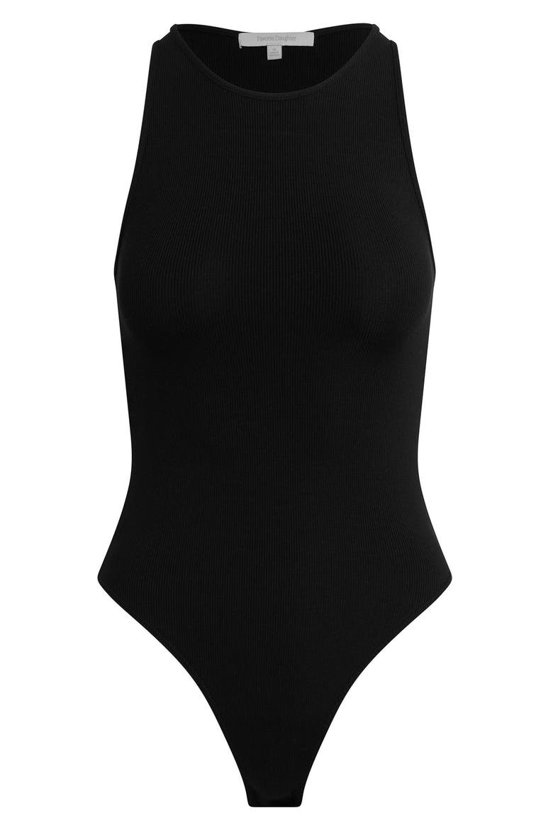 The Perfect Rib Bodysuit, Alternate, color, BLACK