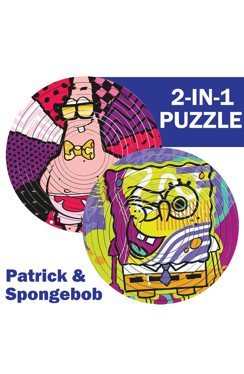 Spin Flip Spongebob & Patrick 12 Rings, 2In1, 8+, Alternate, color, Multicolored