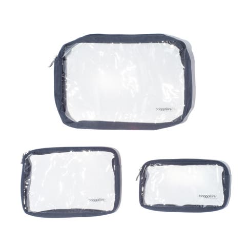 Clear Travel Pouches 3 Piece Set