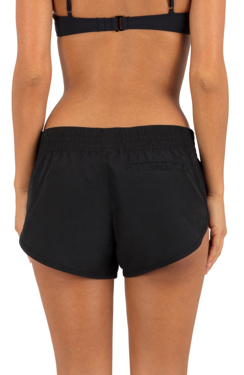 Hurley Beachrider Cover-Up Shorts, Alternate, color, Black