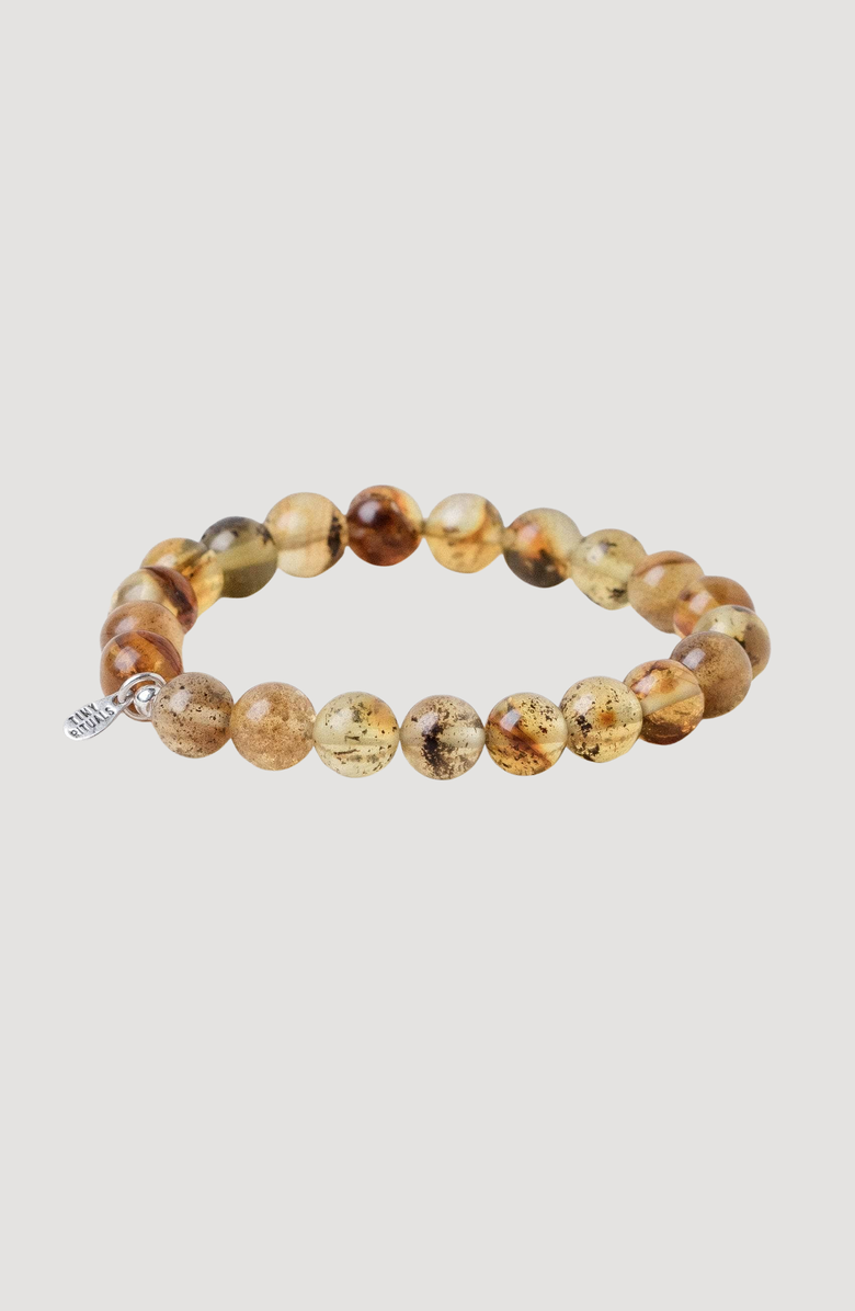 Tiny Rituals Genuine Amber Energy Bracelet, Alternate, color, Amber