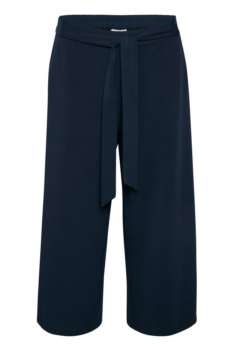 Malli Casual Cropped High Waist Trousers, Alternate, color, Midnight Marine
