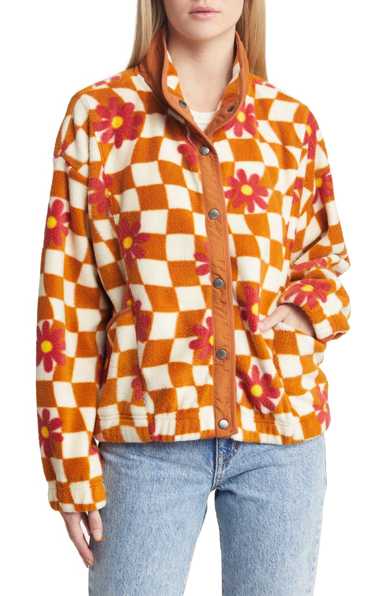Thread & Supply Check Polar Fleece Jacket, Alternate, color,