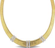 Julianna B. Cubic Zirconia Omega Station Necklace
