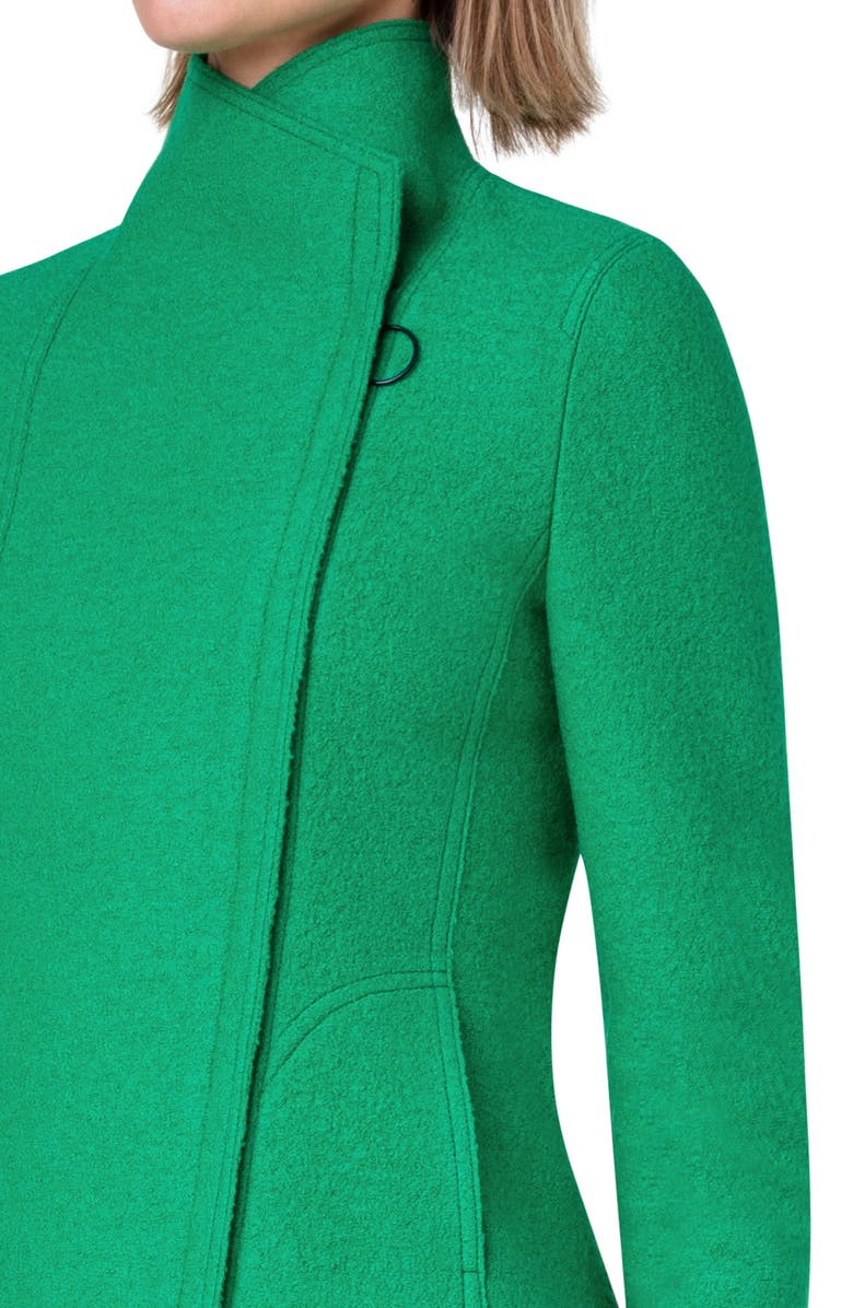 Akris punto Felted Wool Moto Jacket, Alternate, color, 005 Tech Green