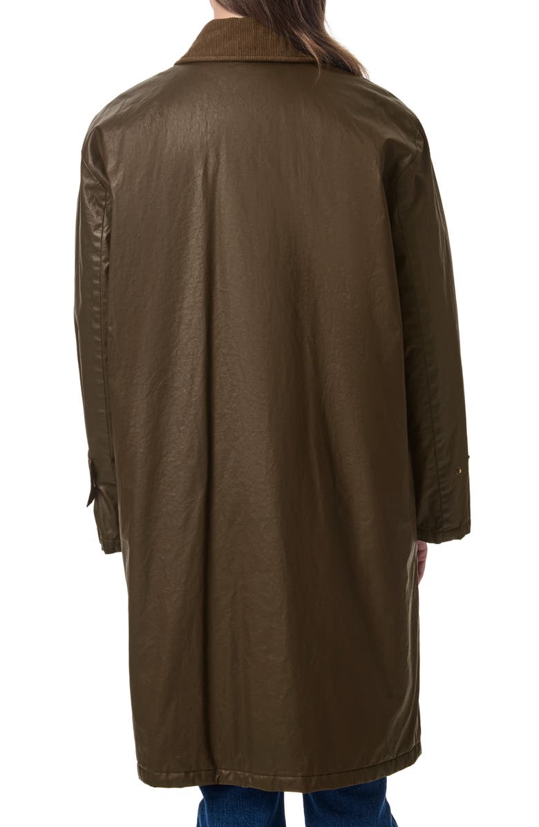 Oversize Waxed Cotton Twill Coat
