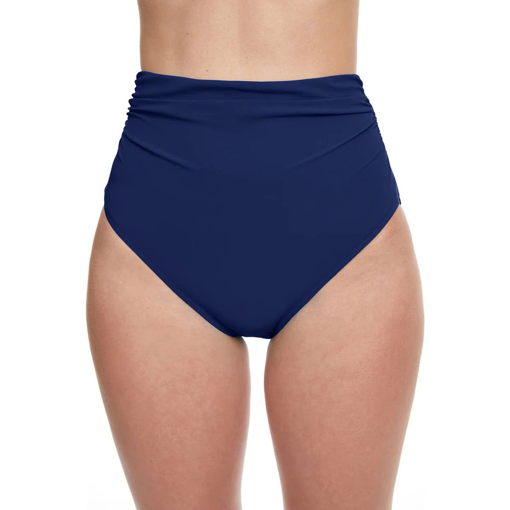 Profile By Gottex Tutti Frutti High Waist Bikini Bottoms In Blue