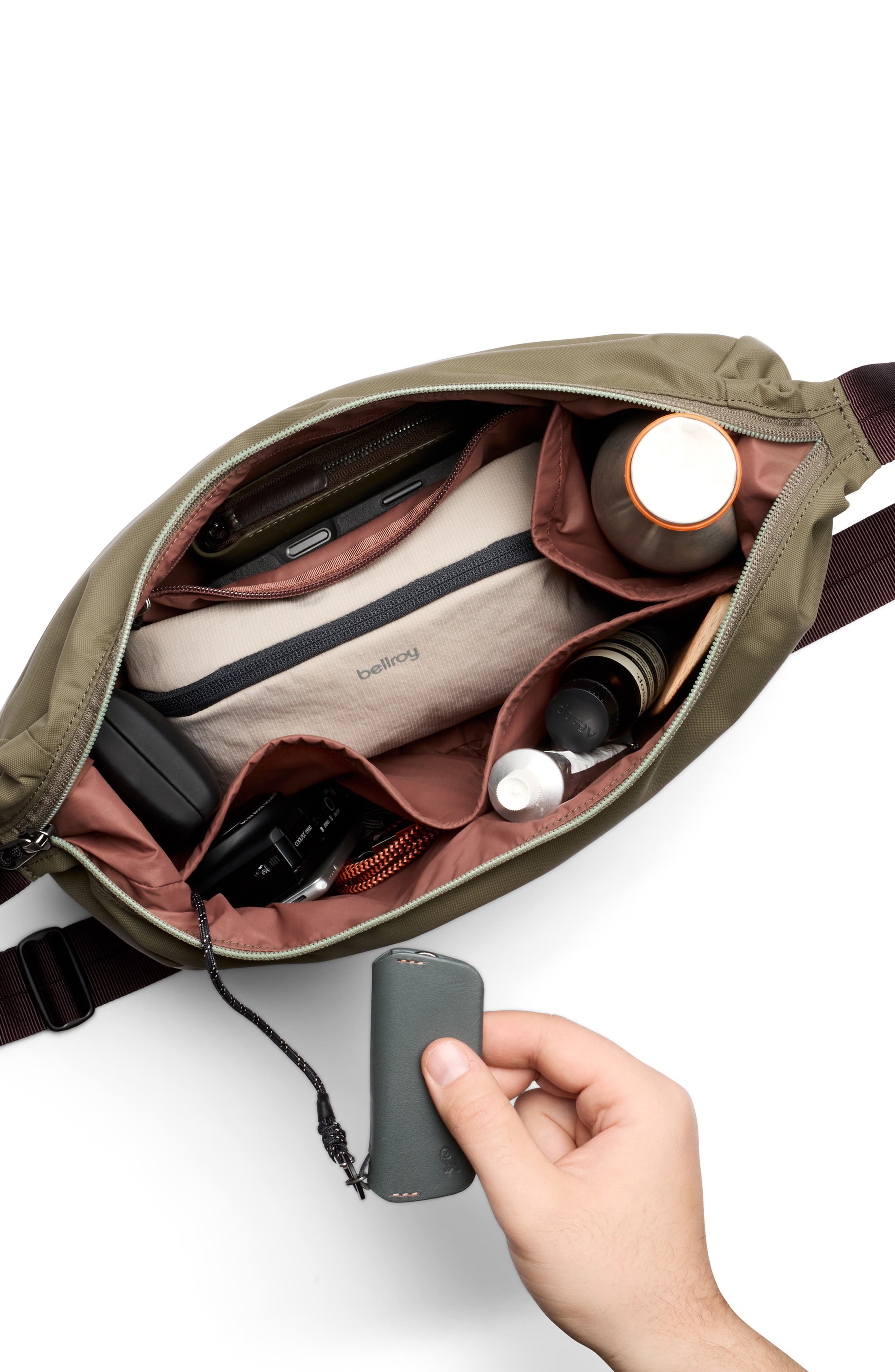 Laneway 7-Liter Crescent Bag, Alternate, color, SEA KELP