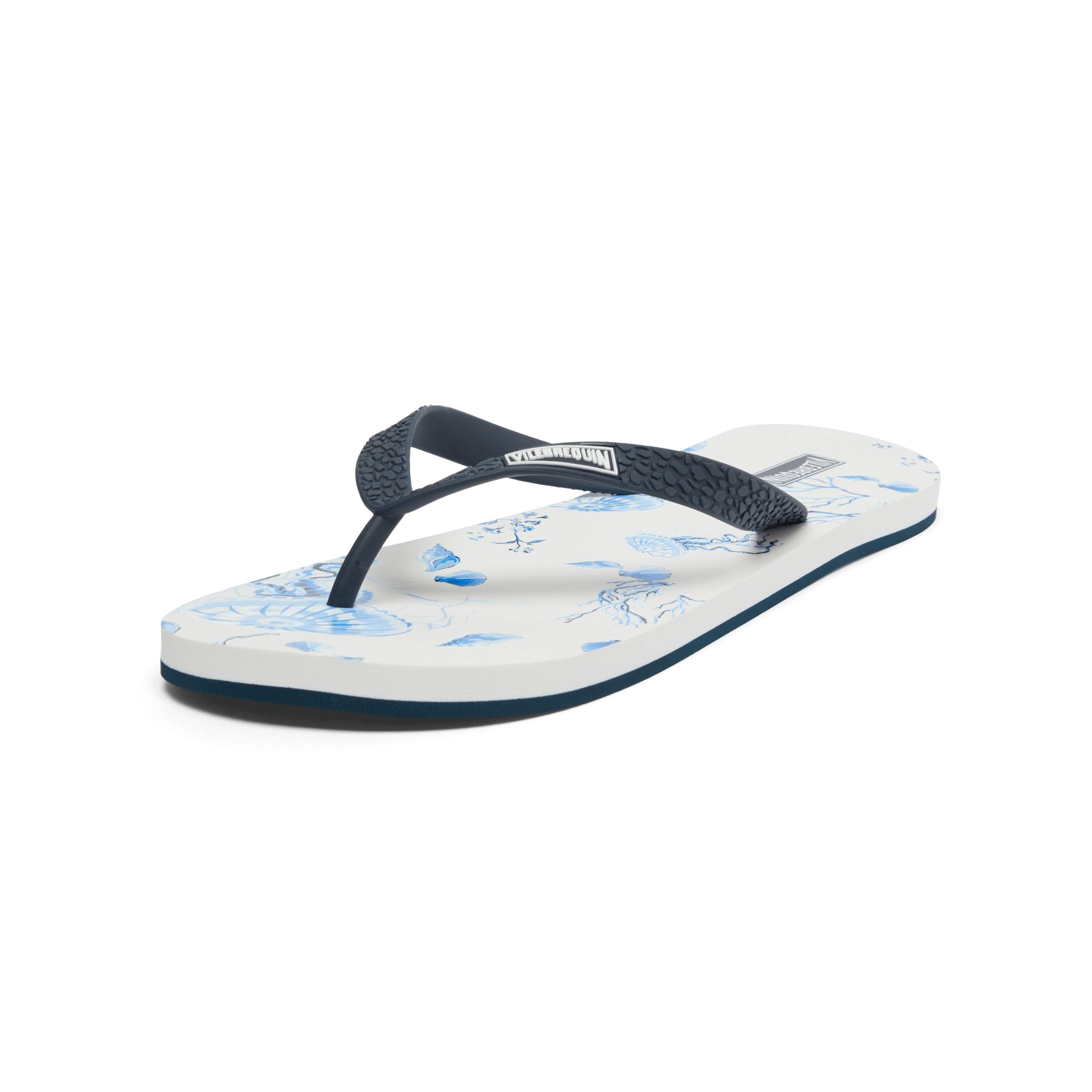 Vilebrequin Flip Flops Medusa and Shells, Alternate, color, White