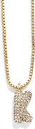 BaubleBar Mini Pavé Bubble Initial Necklace