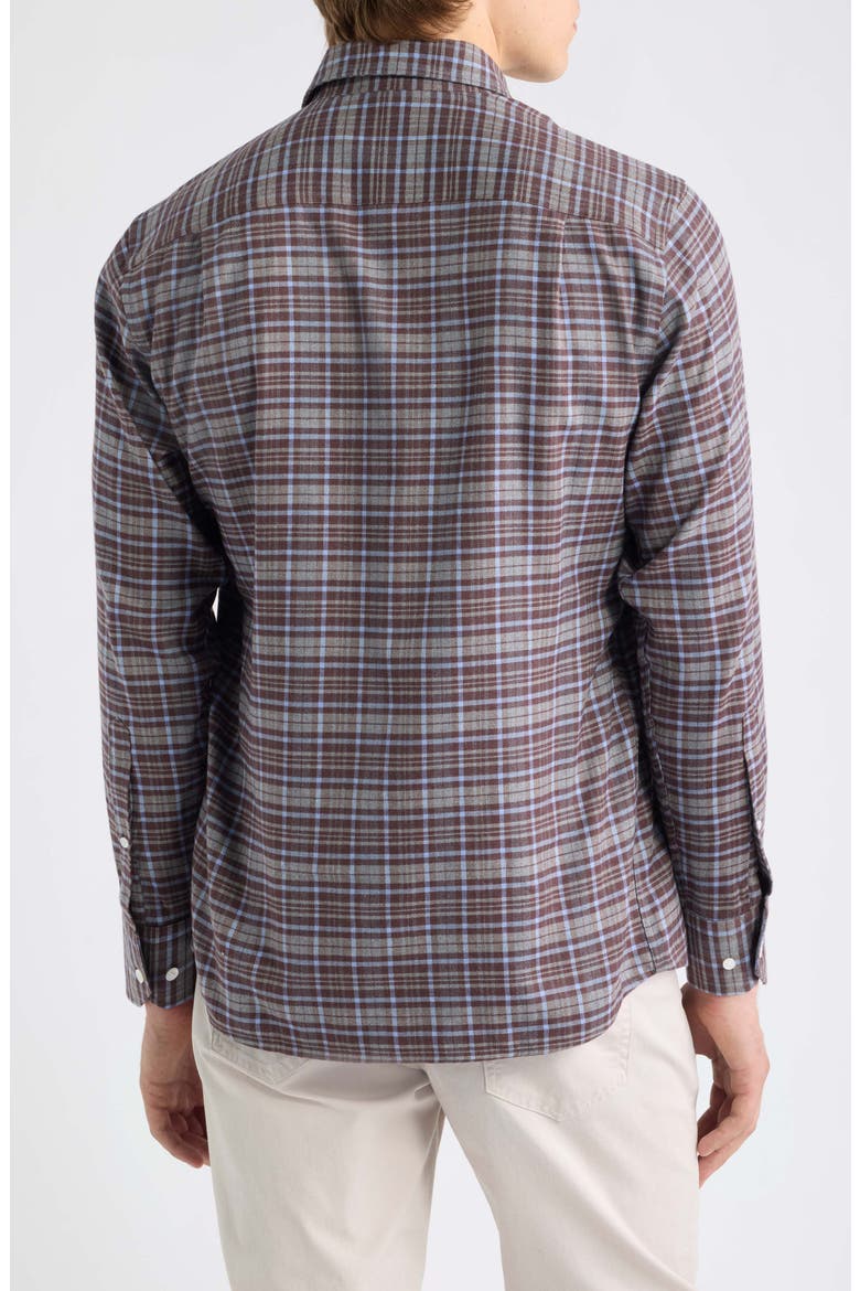 Crown Crafted Plaid Flannel Button-Up Shirt, Alternate, color, ARGENTO