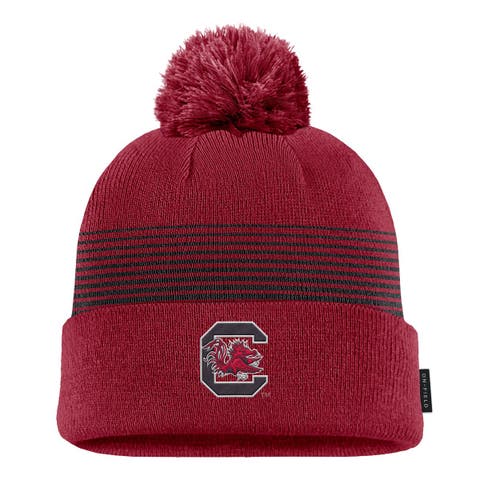 Men's Nike Garnet South Carolina Gamecocks 2026 On-Field Peak Cuffed Knit Hat with Pom
