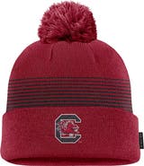 Nike Men's Nike Garnet South Carolina Gamecocks 2026 On-Field Peak Cuffed Knit Hat with Pom
