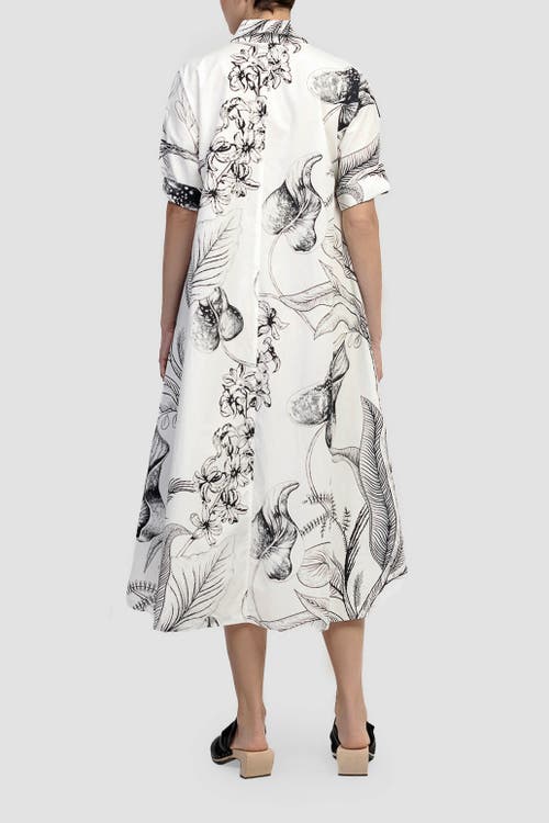 ALEMBIKA ALEMBIKA ZEBRA MIXED PRINT A-LINE MAXI SHIRT-DRESS