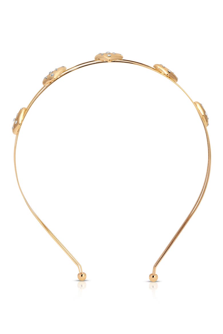 Love Embellished Heart Headband, Alternate, color, GOLD