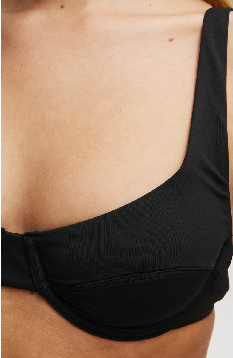 COTTON ON BODY Women's Underwire Balconette Bikini Top, Alternate, color, Black