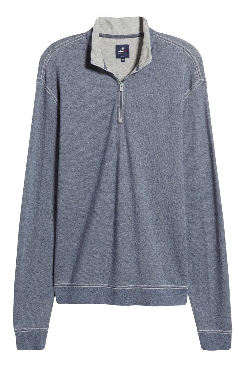 Hanks Heathered Quarter Zip Pullover, Alternate, color, NAVY