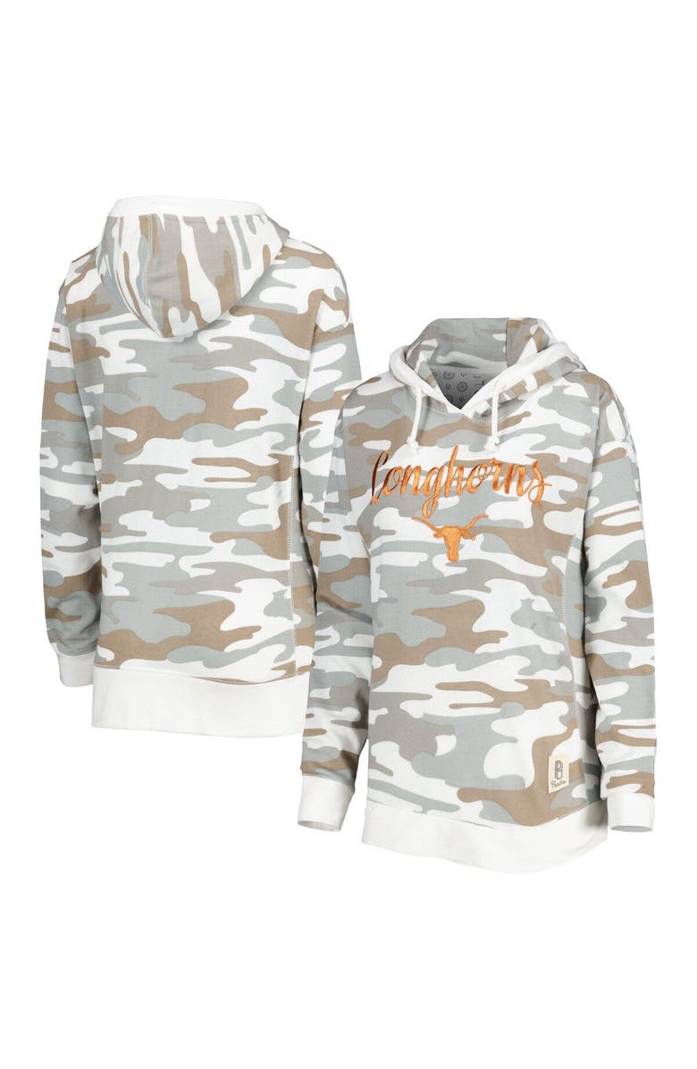 PRESSBOX Women's Pressbox Camo Texas Longhorns San Pablo Pullover Hoodie, Main, color, 