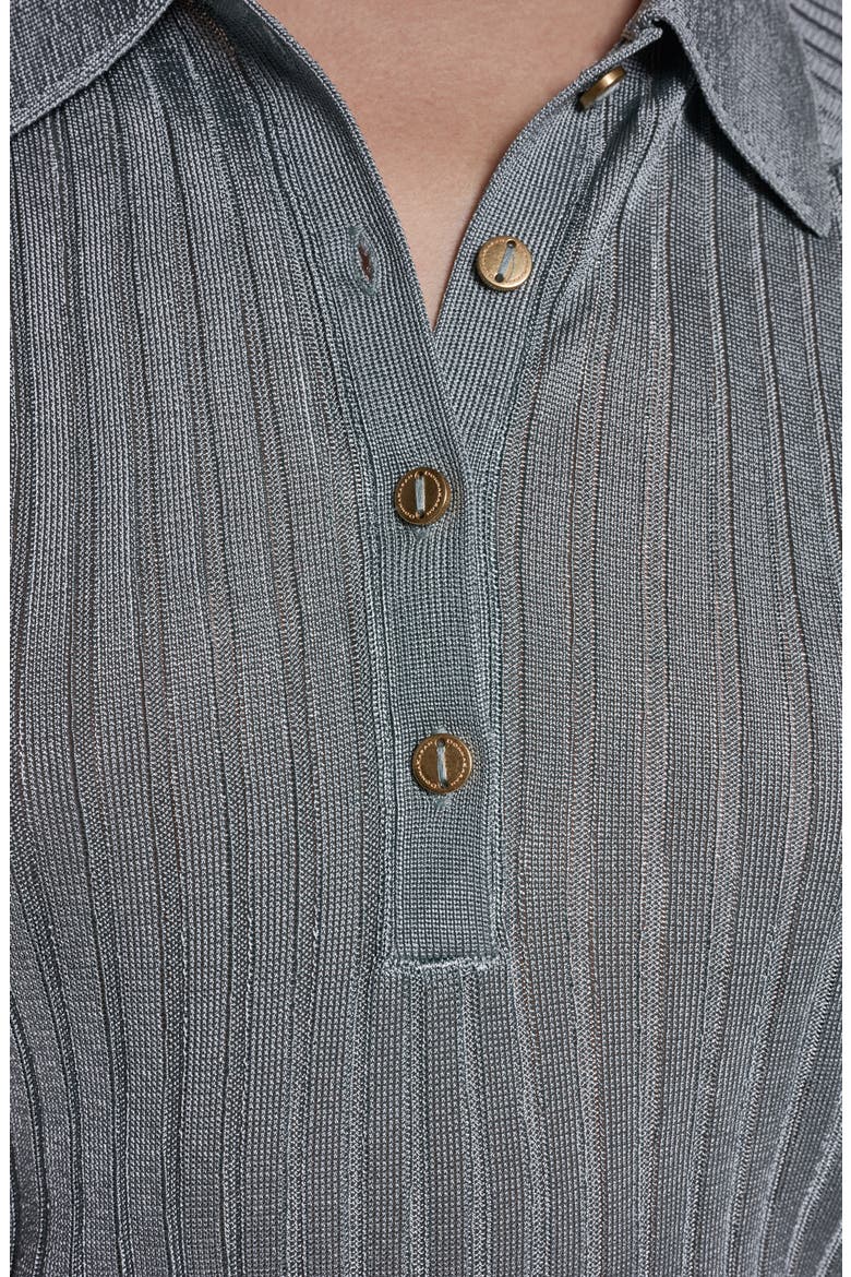 Rib Polo, Alternate, color, WATERLILY