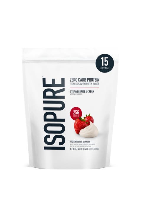 Zero Carb Strawberries and Cream Whey Protein Isolate Powder