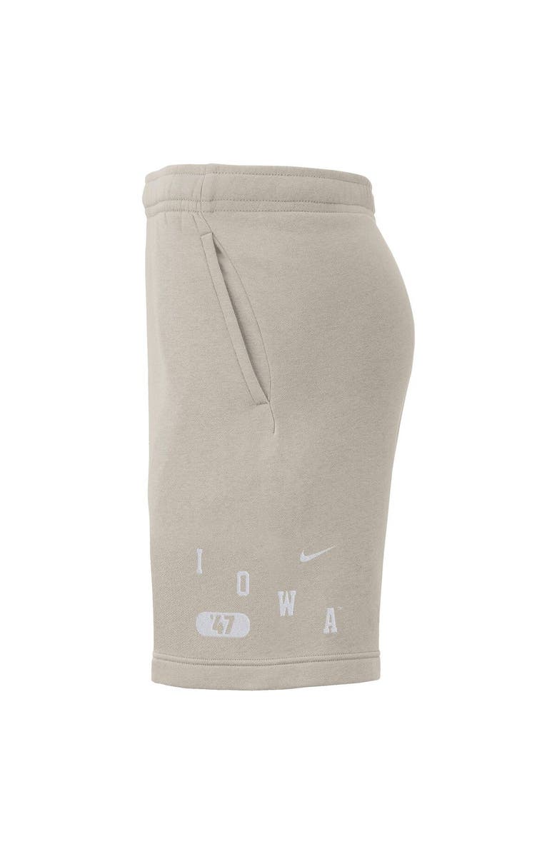 Nike Men's Nike Cream Iowa Hawkeyes Fleece Shorts, Alternate, color, 