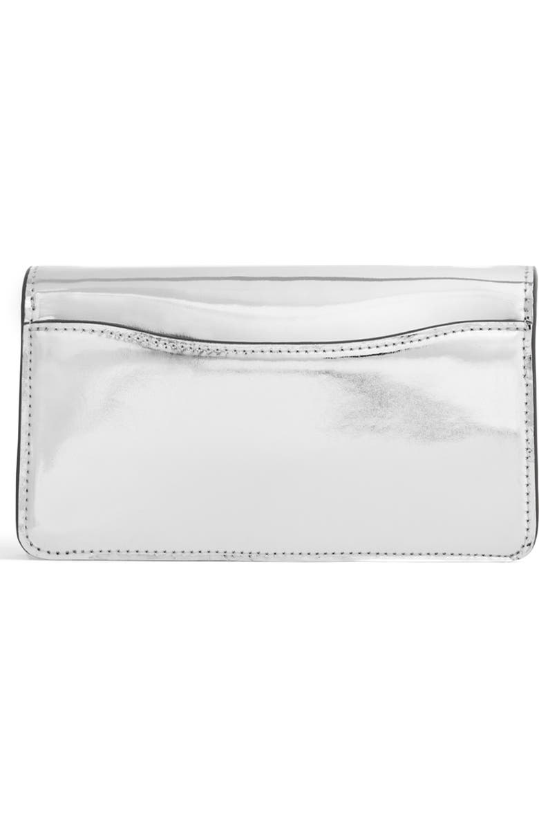 COACH Tabby Metallic Leather Wristlet, Alternate, color,
