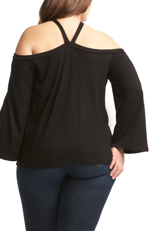 Lemon Tart Lydia Cold Shoulder Top In Black