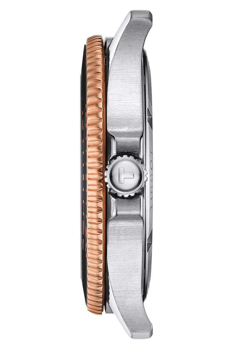 Seastar 1000 Two-Tone Bracelet Watch, 40mm, Alternate, color, BLACK