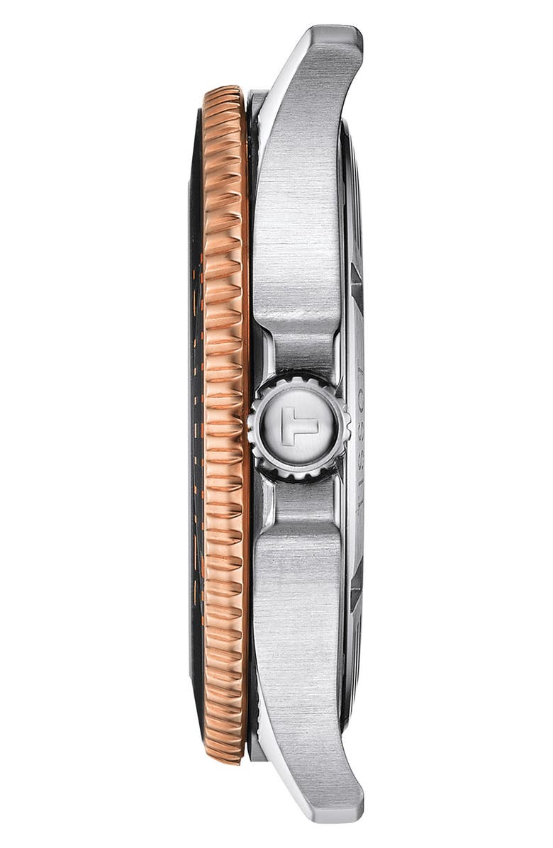 Tissot Seastar 1000 Two-Tone Bracelet Watch, 40mm, Alternate, color, Black