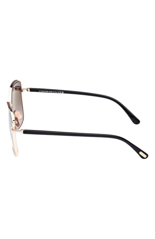 Tom Ford Fern 57mm Polarized Square Sunglasses