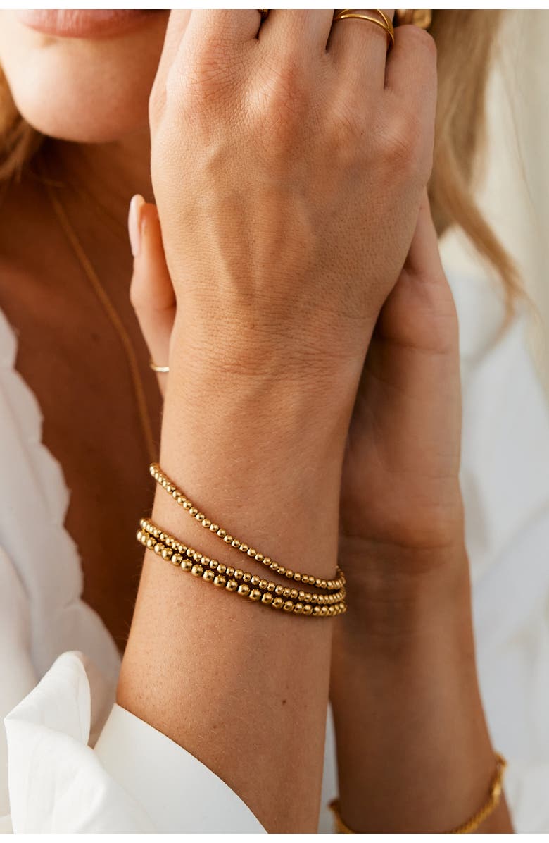 Mint & Lily 433 Beaded Bracelet Stacking Set, Alternate, color, Silver