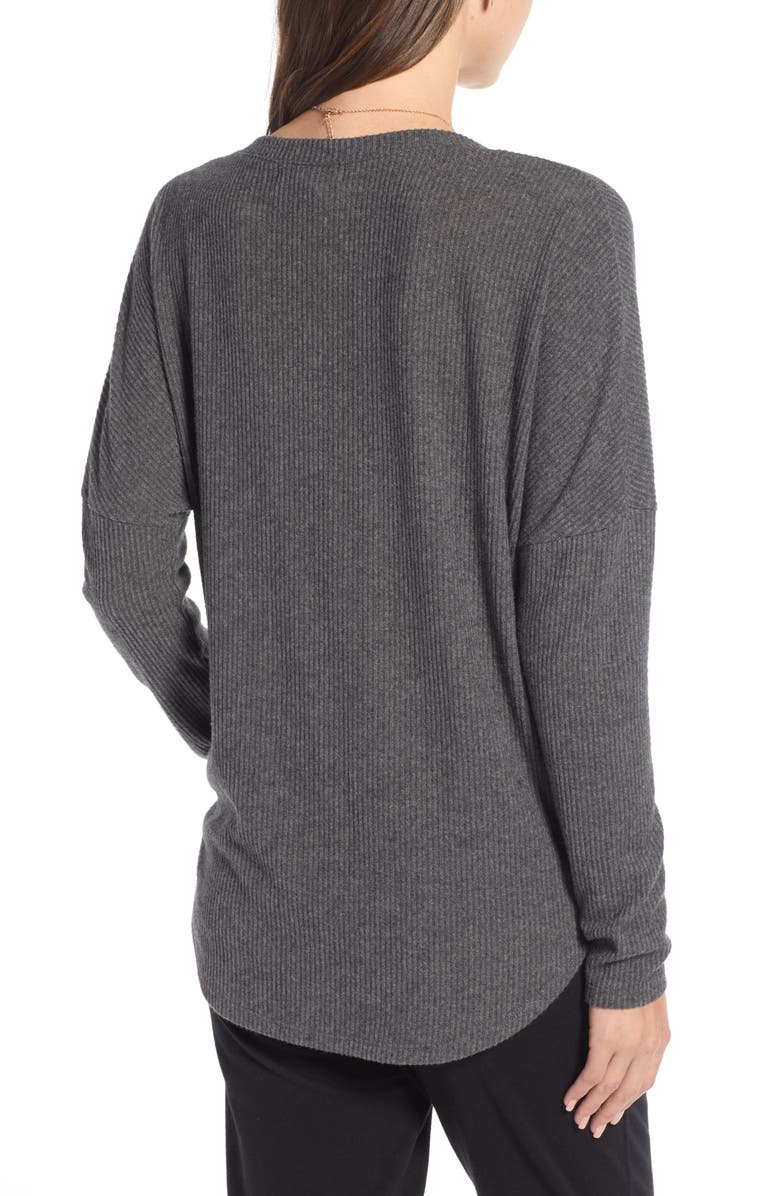 Treasure & Bond Tie Front Henley, Alternate, color, 