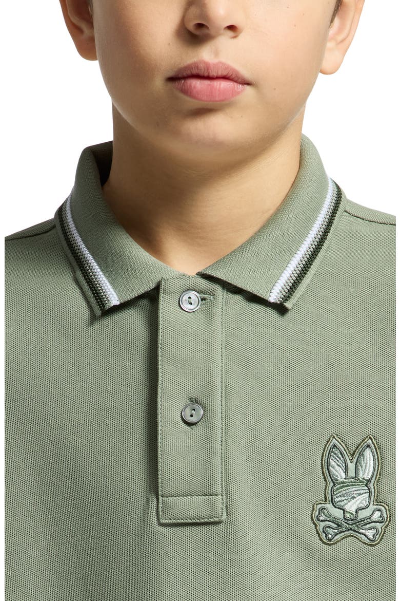 Kids' Baxter Cotton Pique Polo, Alternate, color, SEA SPRAY