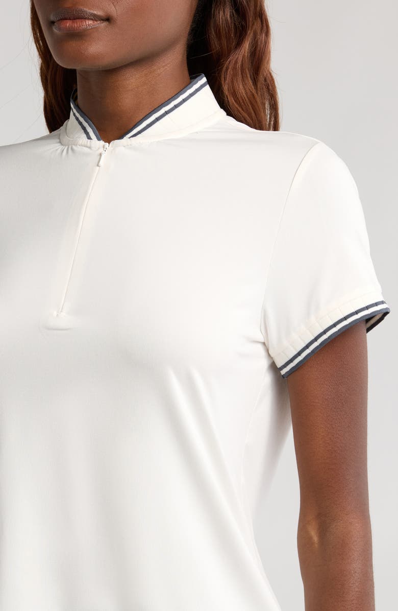 Swannies Tara Tipped Half Zip Polo, Alternate, color, 