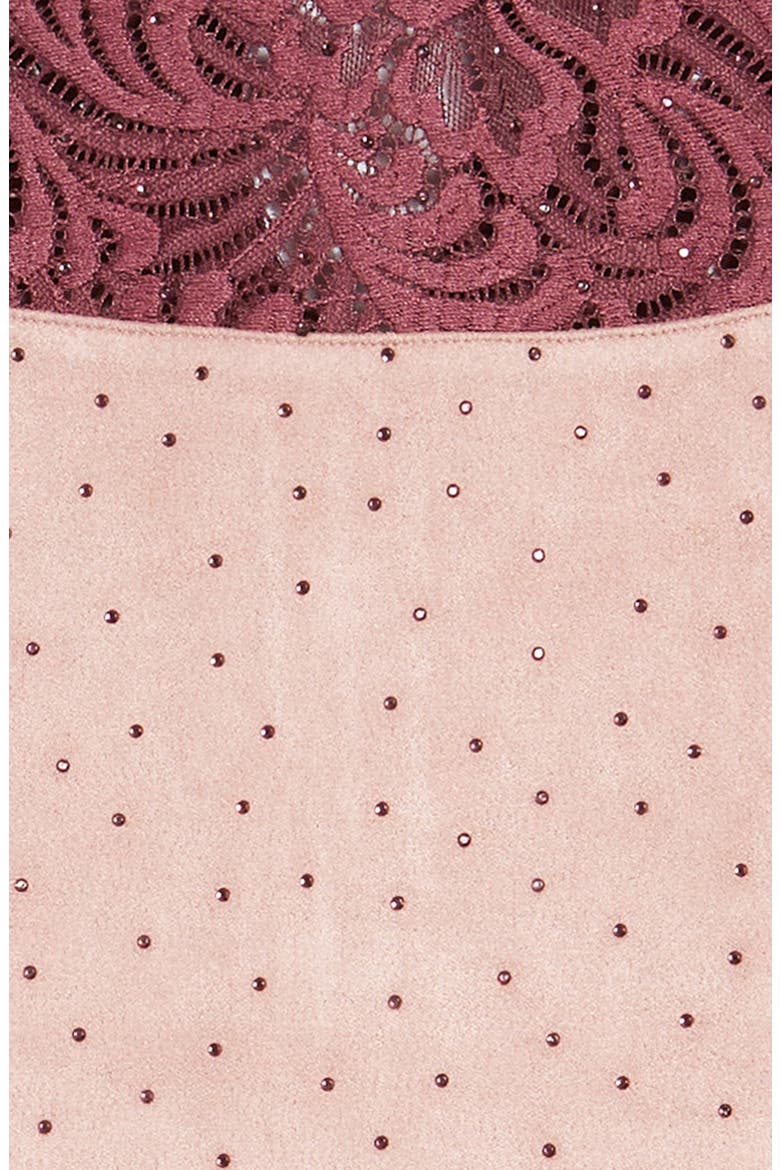Kids' Sleeveless Lace Skater Dress, Alternate, color, MAUVE