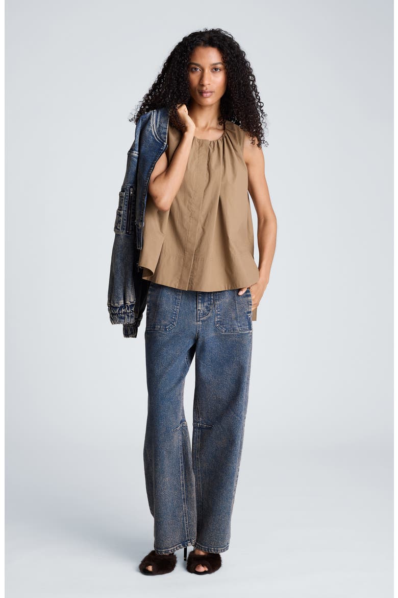 High Low Tent Shirt, Alternate, color, DARK PEANUT