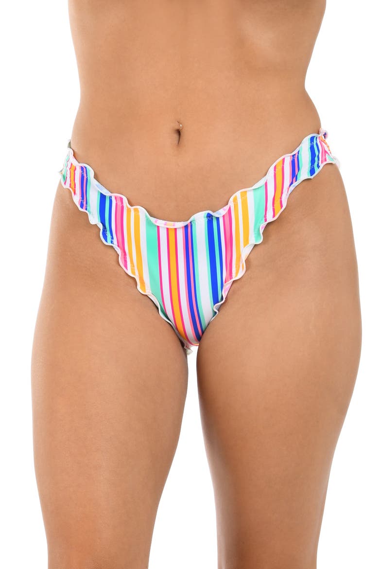 Shore Merrow Hipster Bikini Bottoms, Main, color, WHITE MULTI