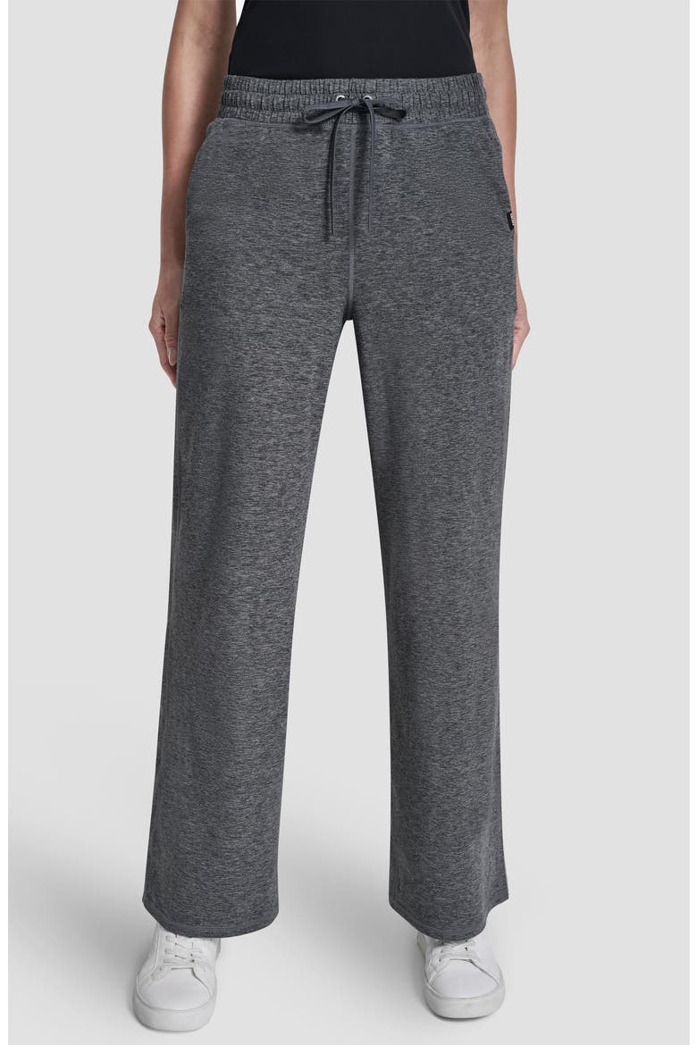 Mid Rise Wide Leg Pants, Main, color, BLACK SPACEDYE