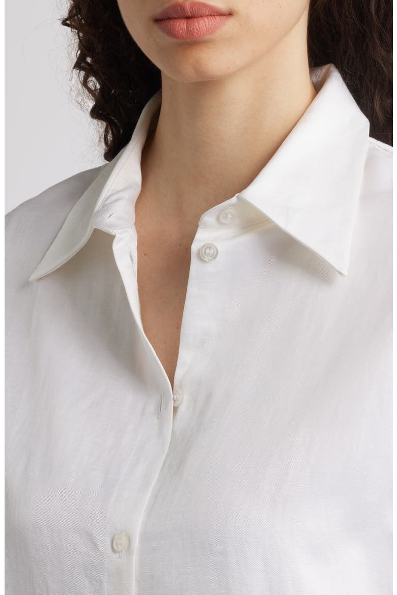 Belini Openwork Trim Button-Up Shirt, Alternate, color, WHT