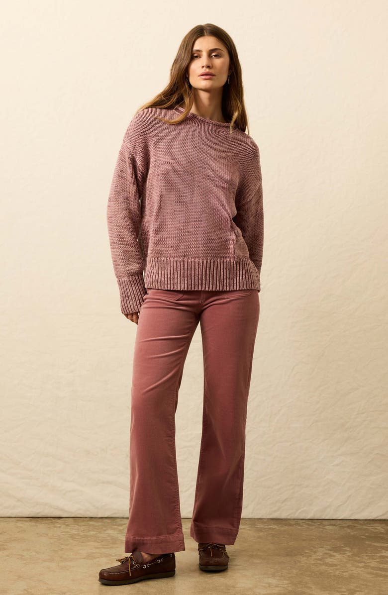 Faherty Sunwashed Roll Neck Sweater, Alternate, color, Nostalgia Rose