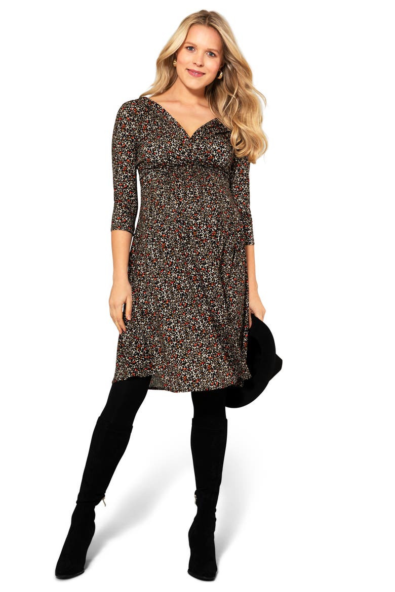 Willow Maternity Dress, Alternate, color, BLACK