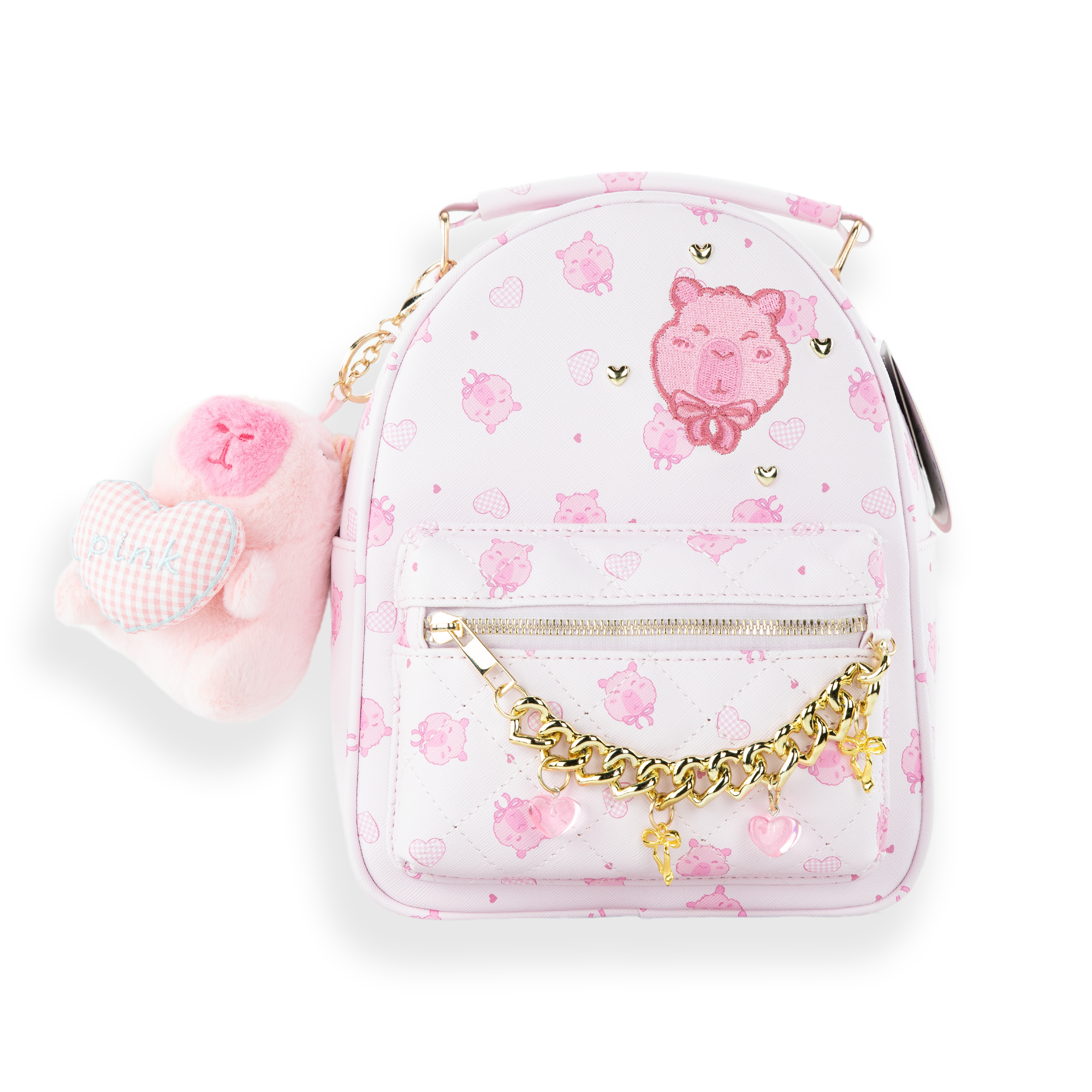 Candy Pink Capybara Mini Backpack Set, Main, color, Pink Cottage Capybara/ Pink