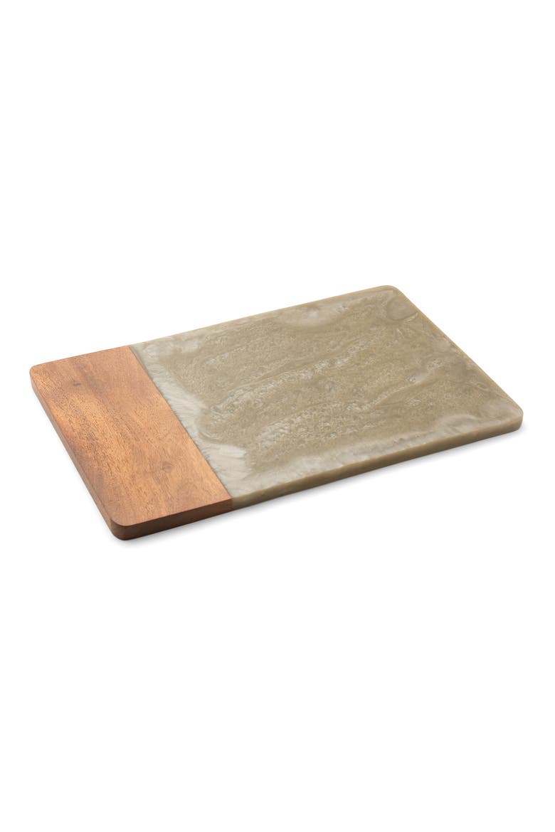 Wood & Resin Cheese Board, Alternate, color, BROWN