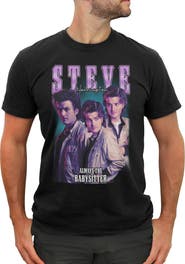 Stranger Things Netflix Men's Stranger Things Steve Harrington Collage T Shirt