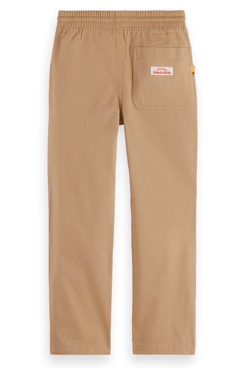 Scotch & Soda Kids' Relaxed Cotton Worker Pants In Brown
