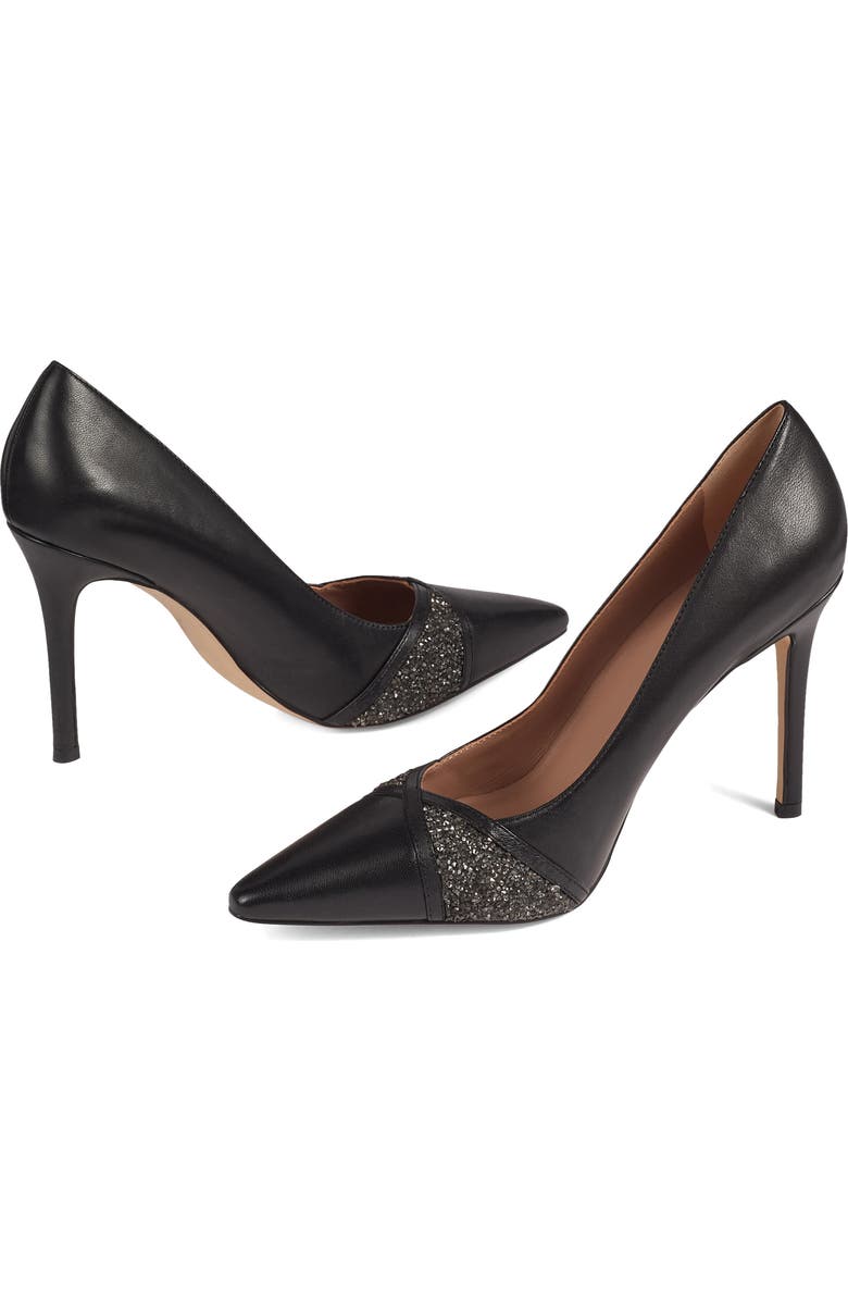 LK Bennett Astra Crystal Pointed Toe Pump, Alternate, color, Black