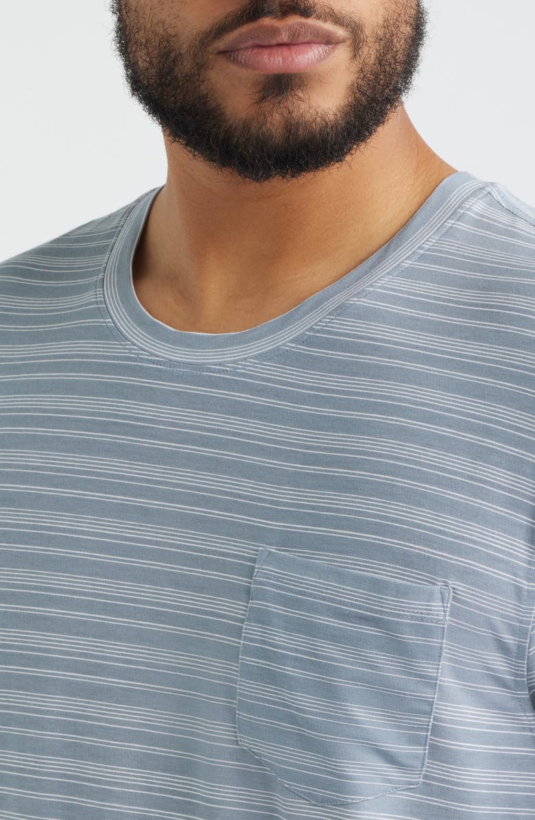 Daniel Buchler Stripe Modal Blend Pajama T-Shirt, Alternate, color, Air Force Blue Stripe